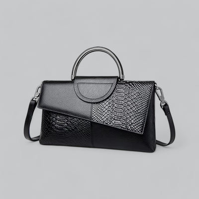 Victoria – Women's Vegan Croc-Embossed Shoulder Handbag with Strap